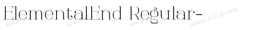 ElementalEnd Regular字体转换